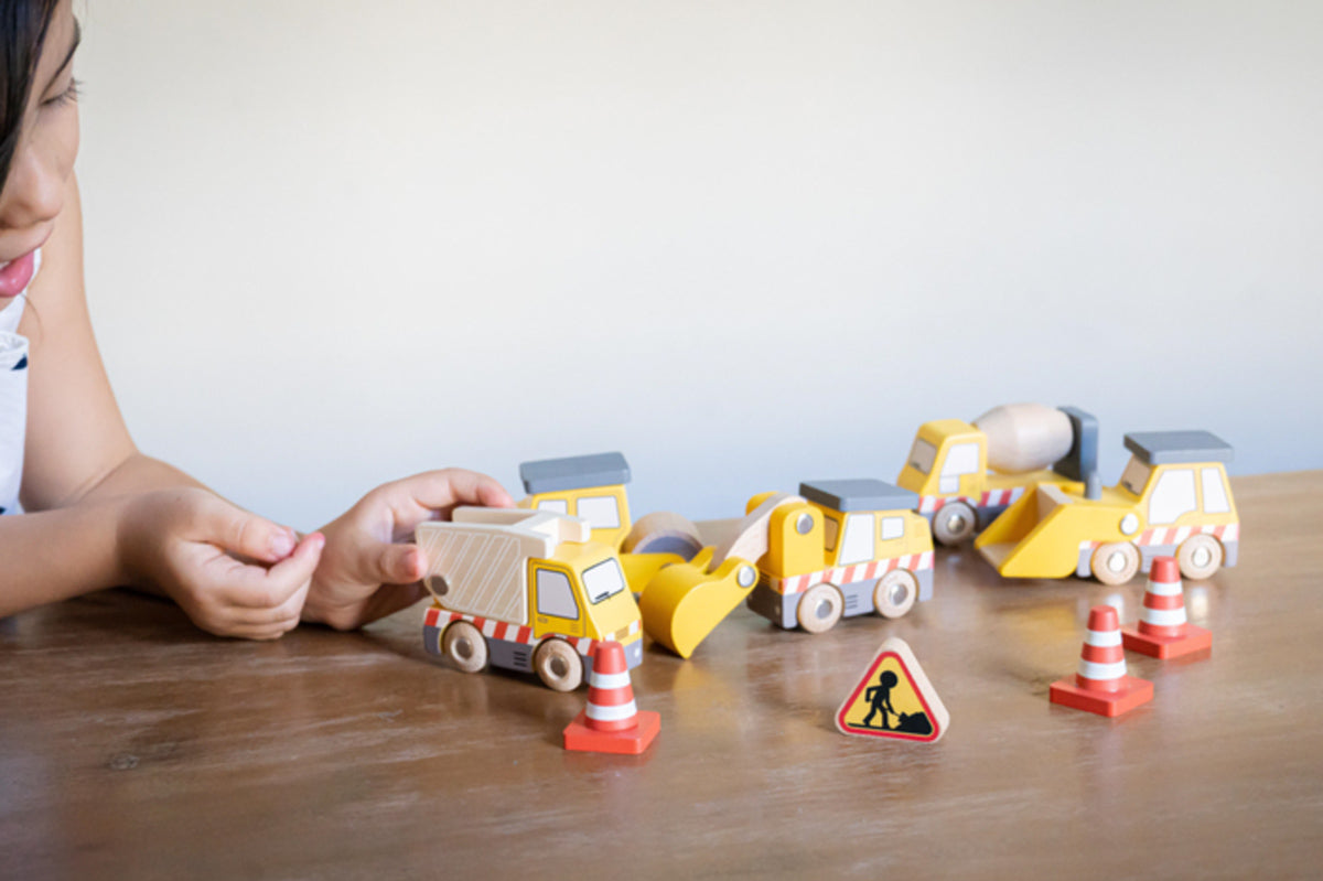 Melissa and doug hot sale construction vehicle set