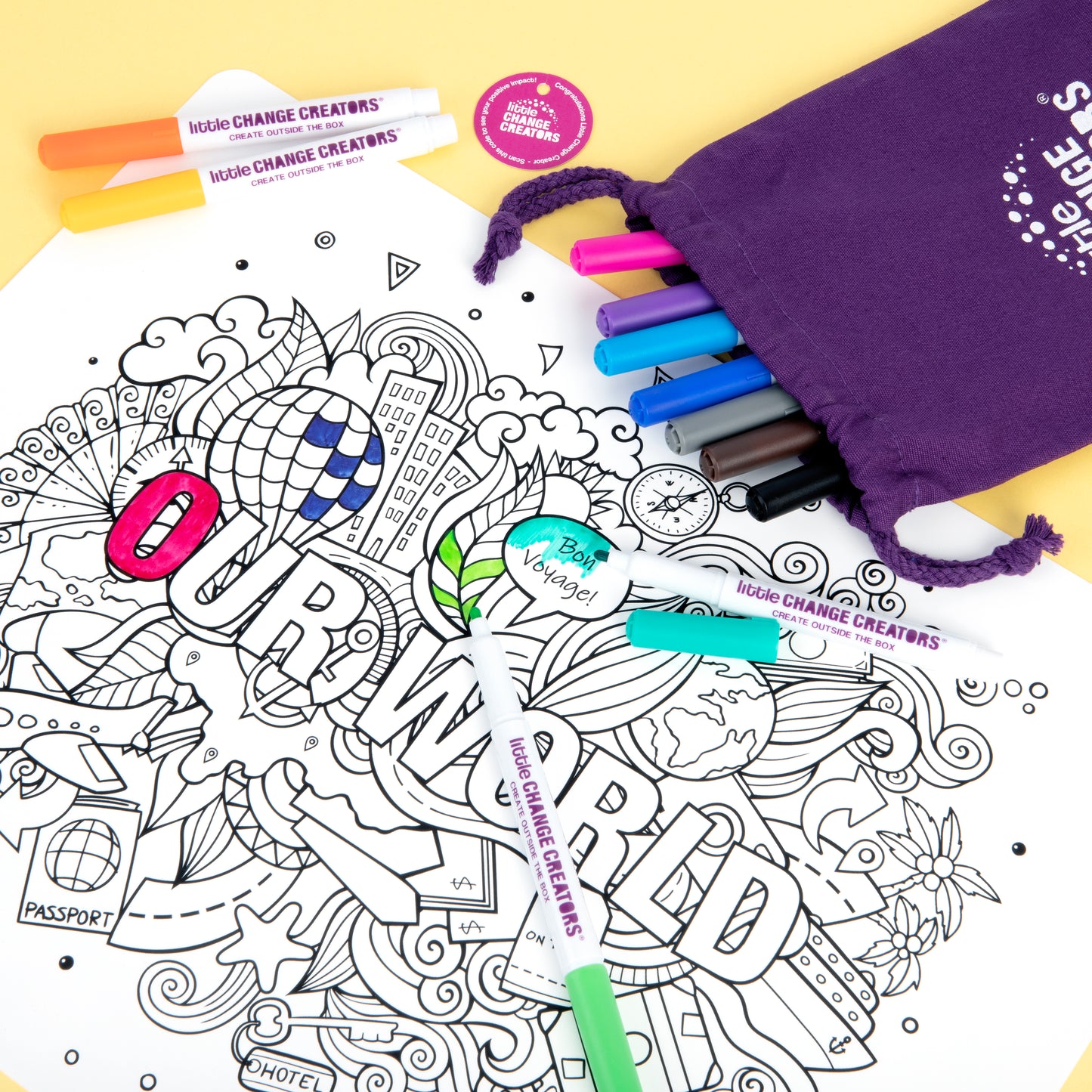 OUR WORLD Re-FUN-able™ Colouring Set