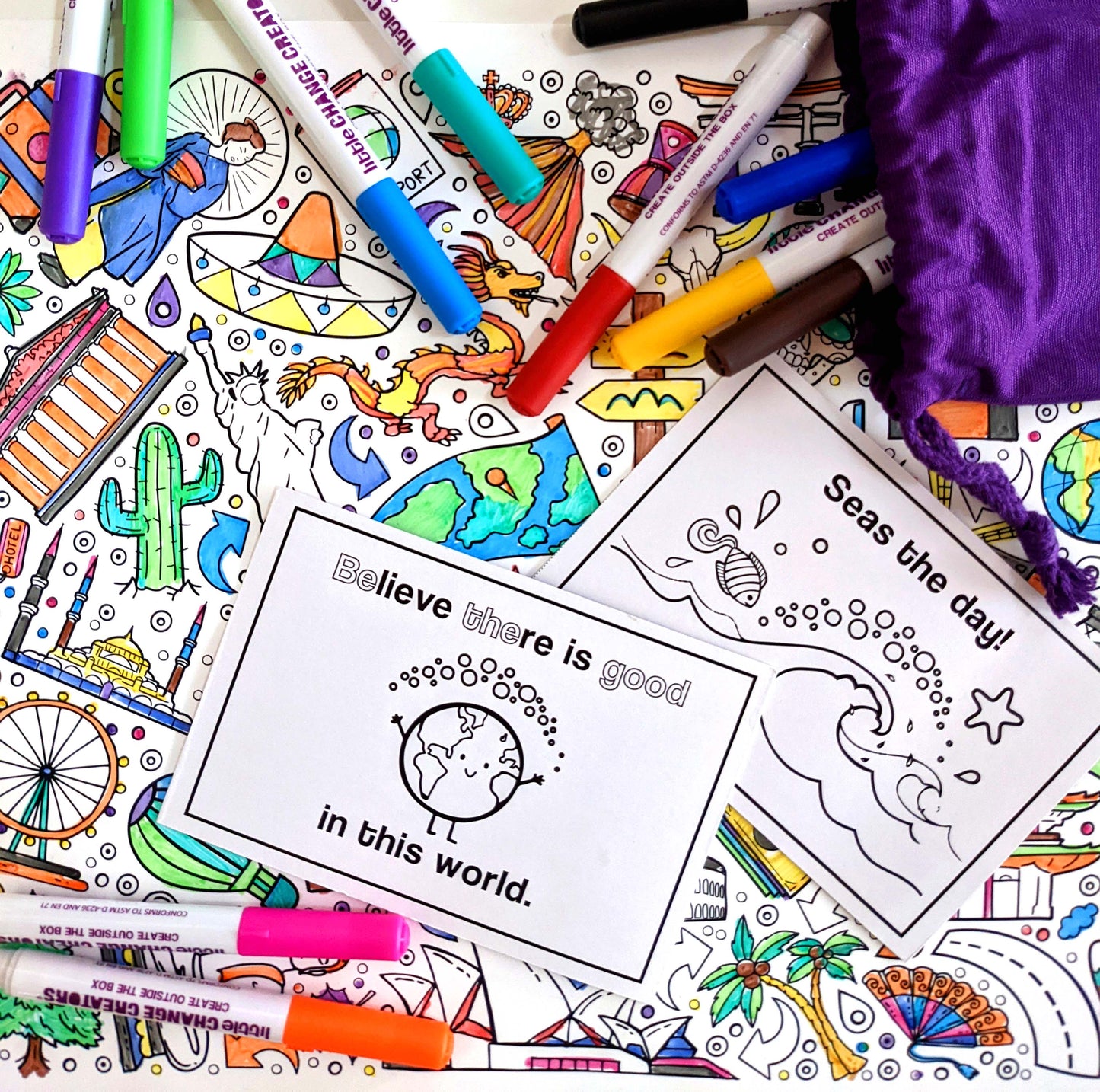 OUR WORLD Re-FUN-able™ Colouring Set