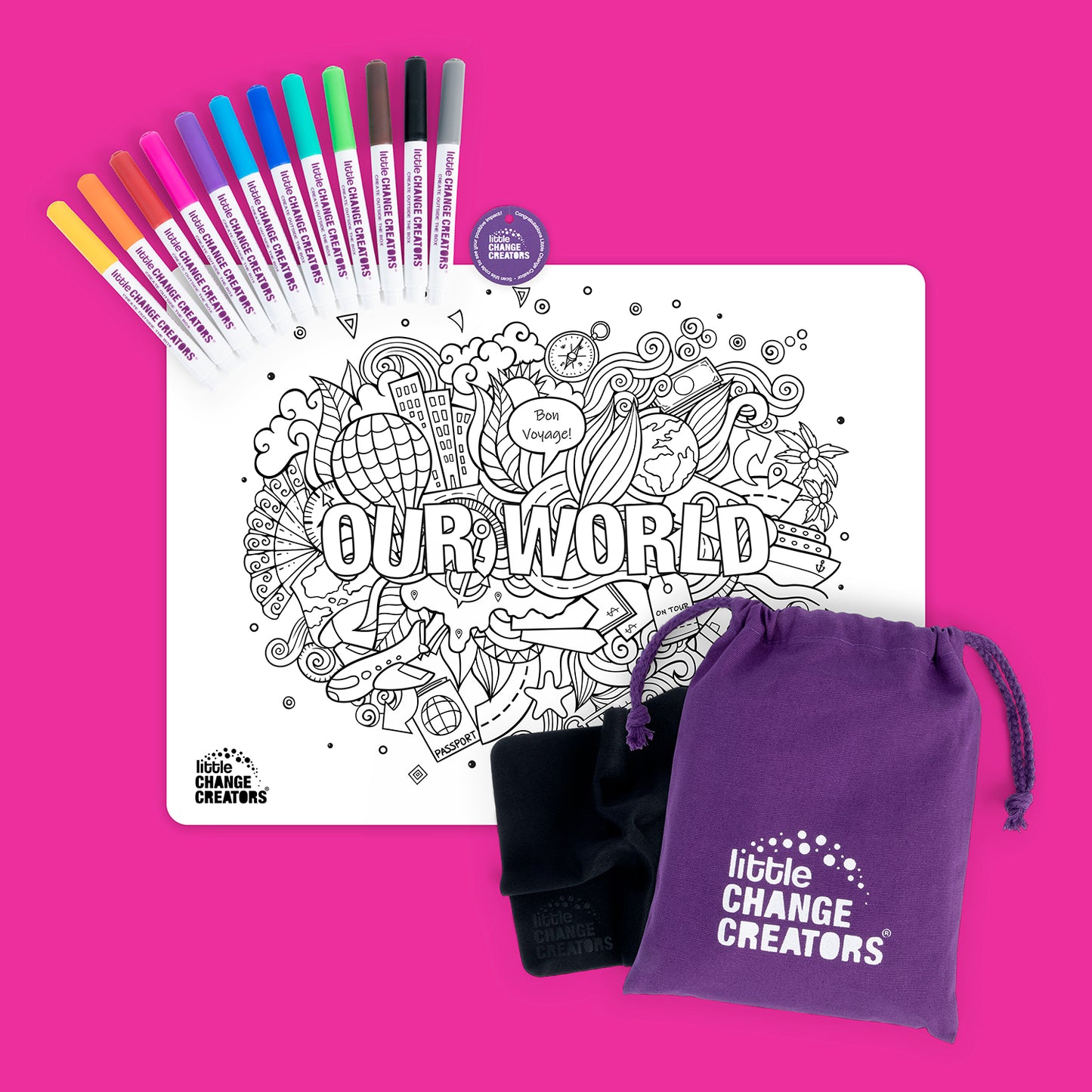 OUR WORLD Re-FUN-able™ Colouring Set