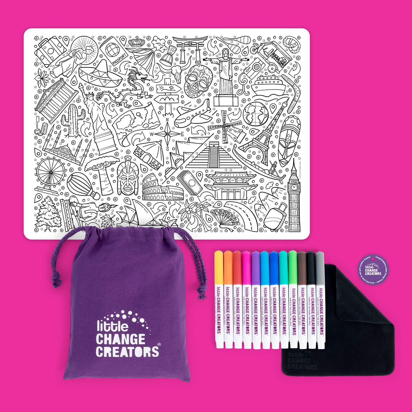 OUR WORLD Re-FUN-able™ Colouring Set