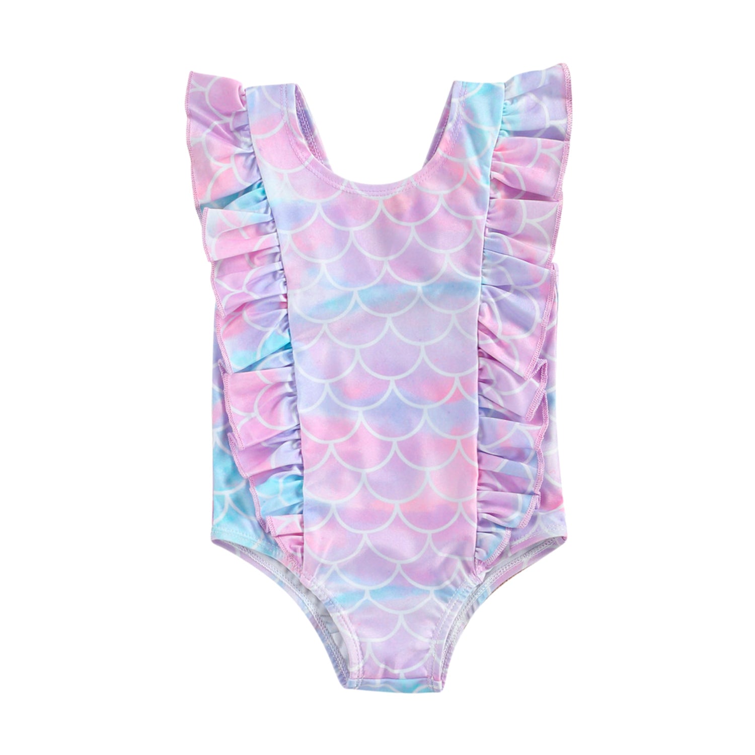 Adella Ruffle Mermaid Girls Swimsuit – Daisy & Willow Children's Boutique